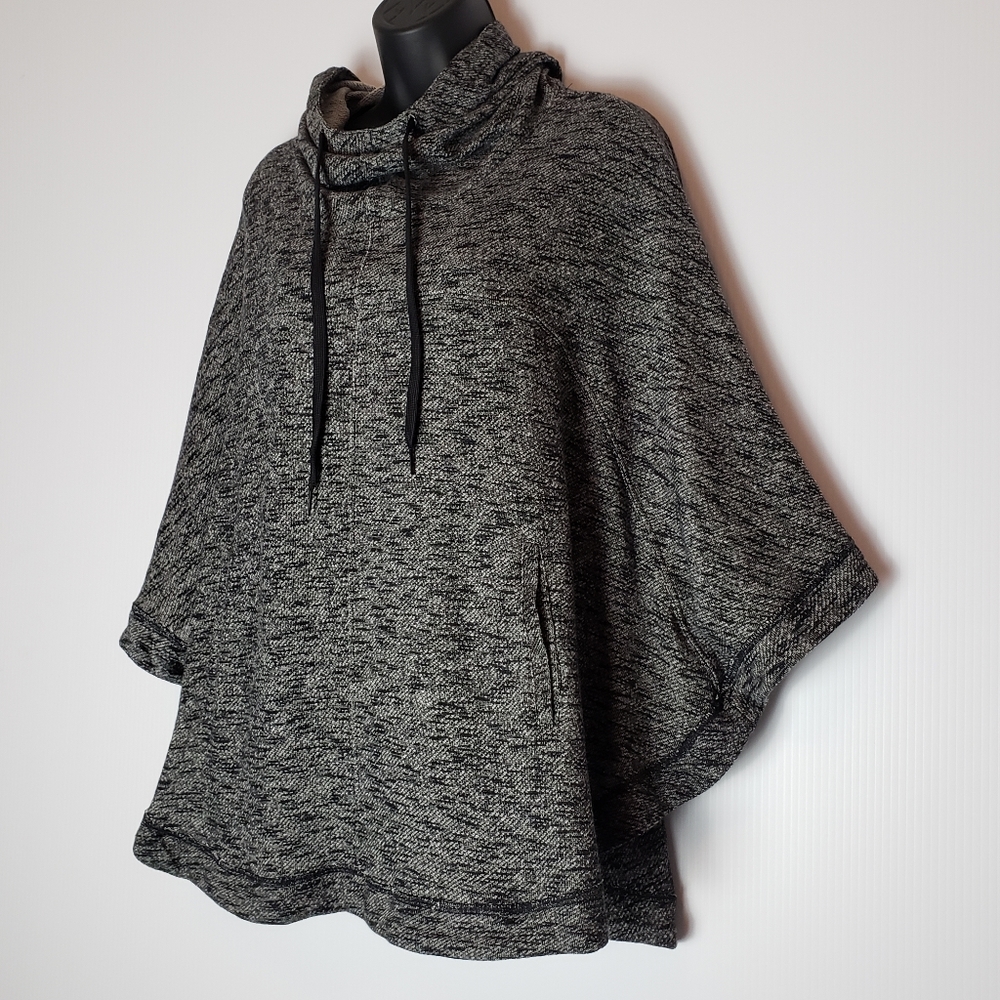 Anne Klein Sport Hooded Poncho w/ Set Sleeves